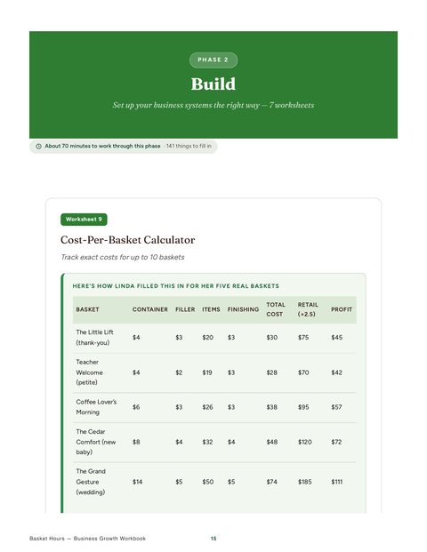 Calculator with worked example